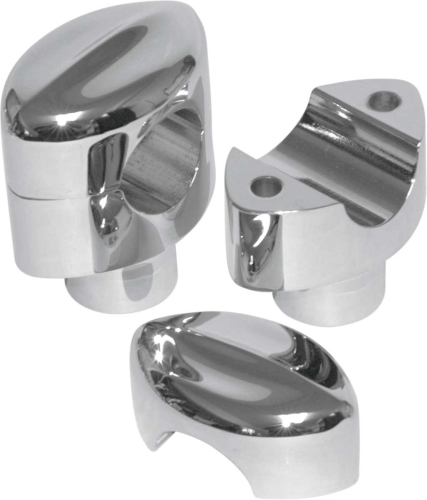 LA Choppers - LA Choppers Hefty Mohawk Riser for 1-1/4in. Handlebar - 1-1/2in. Tall - Chrome - LA-7404-01