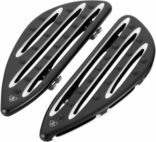 Arlen Ness - Arlen Ness Deep Cut Driver Floorboards - Black - 06-833