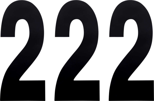 Factory Effex - Factory Effex Standard Numbers 8in. - Black - No. 2 - 02-4472