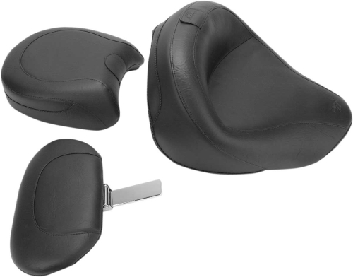 Mustang - Mustang Wide Touring Two-Piece Seat with Driver Backrest - Vintage - 79351
