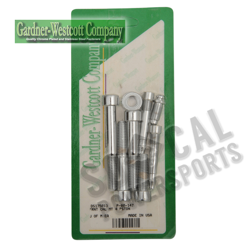 Gardner-Westcott - Gardner-Westcott Front Caliper Mounting Allen Bolt Kit - Chrome - P-80-147