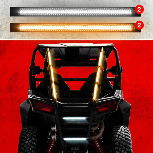 XK Glow - XK Glow Plug-and-Play Emergency Strobe Light Serie - Blue/Red - 4 Lights - XK052002-4BR