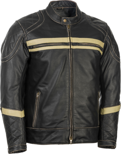 Highway 21 - Highway 21 Motordrome Jacket - 489-10282X - Antique Black - 2XL