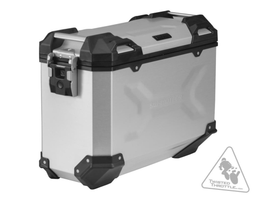 SW-MOTECH - SW-MOTECH Trax Adventure 37 Liter ALU-BOX Side Case - Left - Silver - ALK.00.733.11000L/S