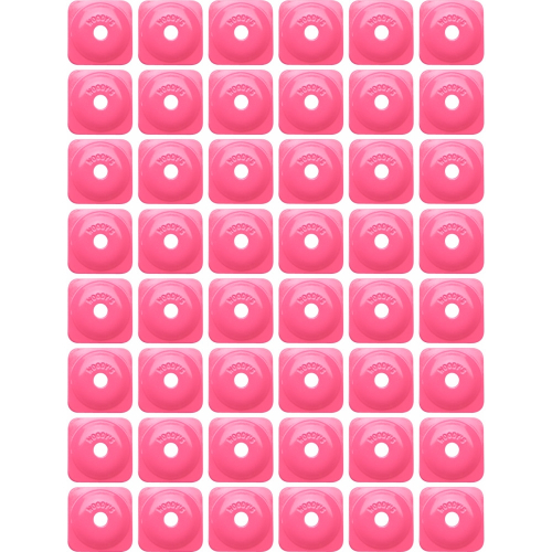 Woodys - Woodys Square Grand Digger Aluminum Support Plates - 5/16in. - Pink (48pk.) - ASG-3820-48