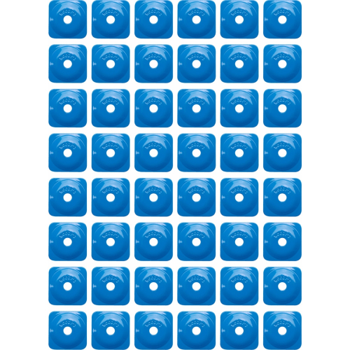 Woodys - Woodys Square Grand Digger Aluminum Support Plates - 5/16in. - Blue (48pk.) - ASG-3825-48