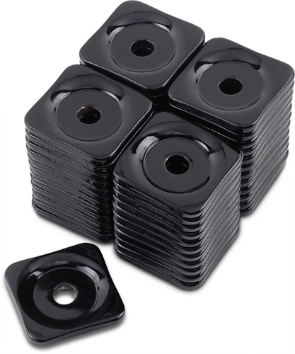 Woodys - Woodys Square Grand Digger Aluminum Support Plates - 5/16in. - Black (48pk.) - ASG-3810-48