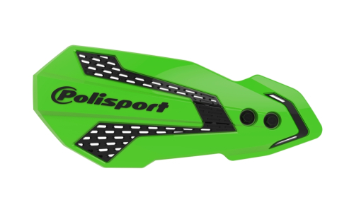 Polisport - Polisport MX Flow Perch Mount Handguard - Green/Black - 8308200040