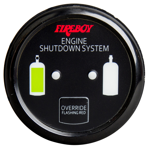 Fireboy-Xintex - Xintex Deluxe Helm Display w/Gauge Body, LED & Color Graphics f/Engine Shutdown System - Black Bezel Display
