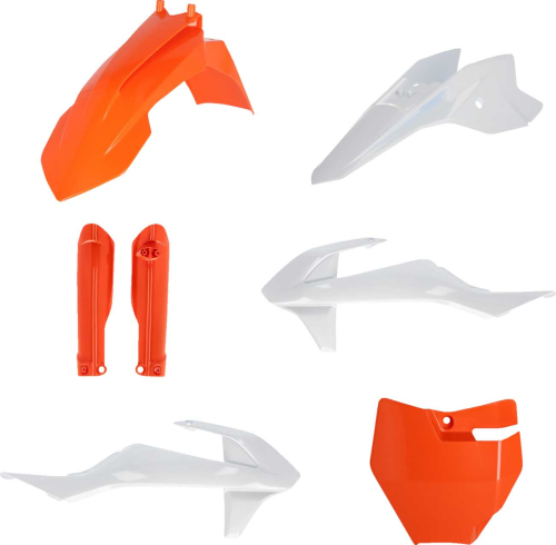 Acerbis - Acerbis Full Plastic Kit - OEM 23 Orange/White - 2980587705