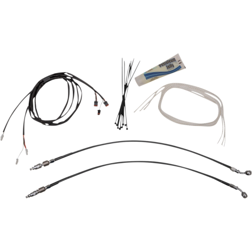 Fat Baggers, Inc. - Fat Baggers, Inc. EZ Install Handlebar Kit - Black Braided - 109214-B
