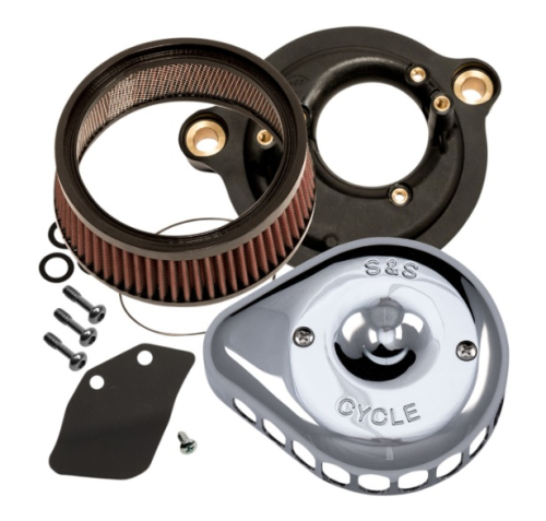 S&S Cycle - S&S Cycle Mini Teardrop Stealth Air Cleaner Kit - Chrome - 170-0435C