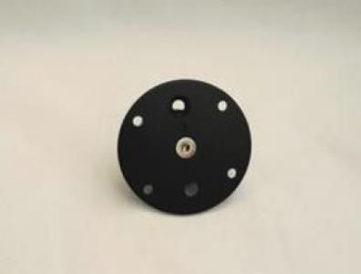 Techmount - Techmount Gen 4 2.25in. Round Top Plate with AMPs Mount Pattern - Black - 4-60005
