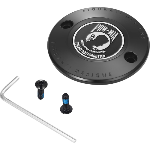 Figurati Designs - Figurati Designs Timing Cover - Black with POW MIA - 2 Hole - FD50-TC-2H-BLK