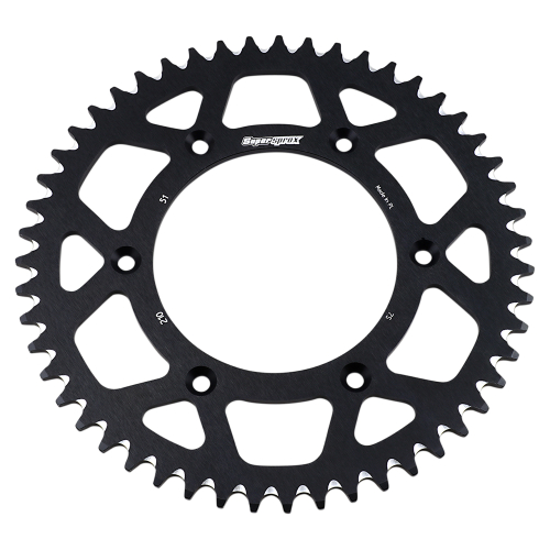 Supersprox - Supersprox Aluminum Rear Sprocket - 51T - RAL-210-51-BK