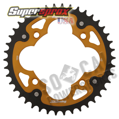 Supersprox - Supersprox Stealth Rear Sprocket - 42T - RST-1350-42-GLD