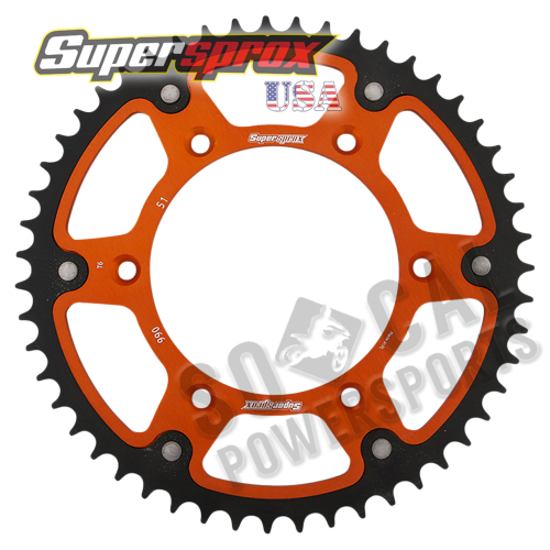 Supersprox - Supersprox Stealth Rear Sprocket - 51T - RST-990-51-ORG