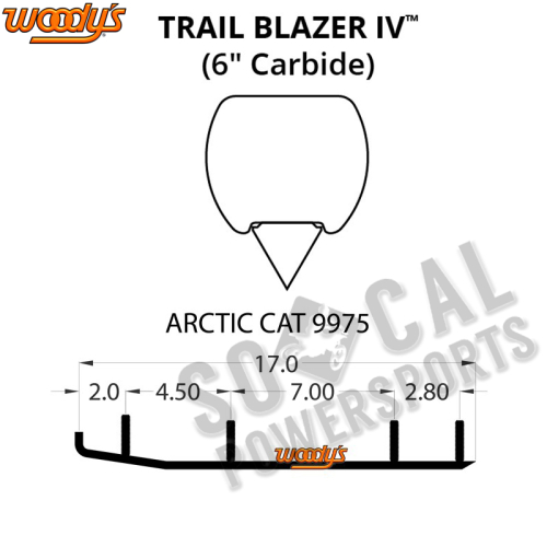 Woodys - Woodys Trail Blazer IV Flat-Top Carbide Runners - TAT4-9975