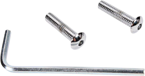 Drag Specialties - Drag Specialties Point Cover (button-head) Chrome Socket-Head Bolt Set - Knurled - MK125