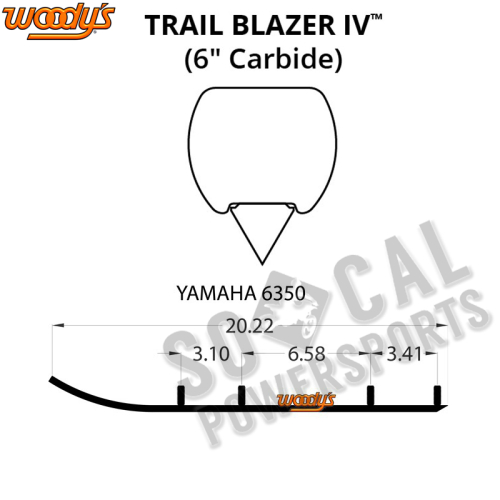 Woodys - Woodys Trail Blazer IV Flat-Top Carbide Runners - TYV4-6350