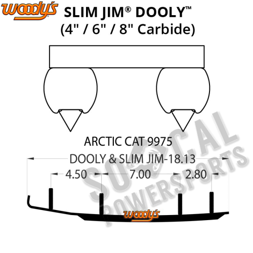 Woodys - Woodys Dooly Carbide Wear Rods - 8in. - DA8-9975