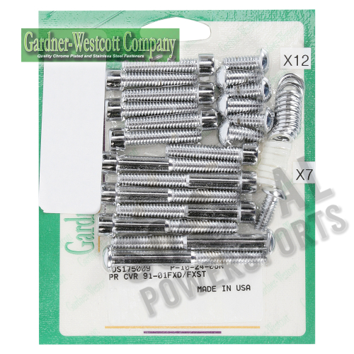 Gardner-Westcott - Gardner-Westcott Primary Chrome Steel Socket-Head Bolt Kit - P-10-24-08N
