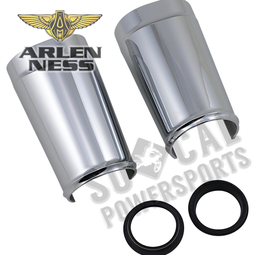Arlen Ness - Arlen Ness Fat Tire Fork Boot Covers - Chrome - 20-041