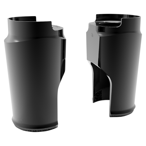 Arlen Ness - Arlen Ness Fat Tire Fork Boot Covers - Black Anodized - 20-042