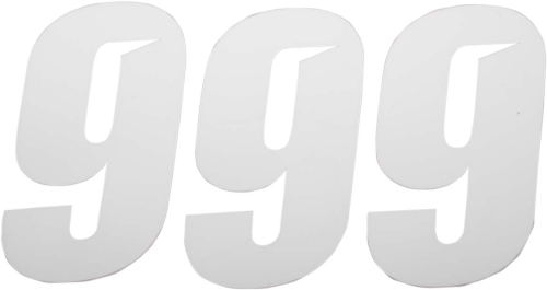 DCOR - DCOR Slash Series Individual Numbers 6in. - No.9 - White - 45-30-9