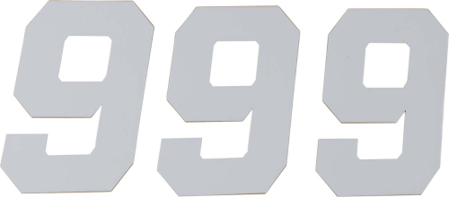 DCOR - DCOR Race Series Individual Numbers 6in. - No.9 - White - 45-36-9
