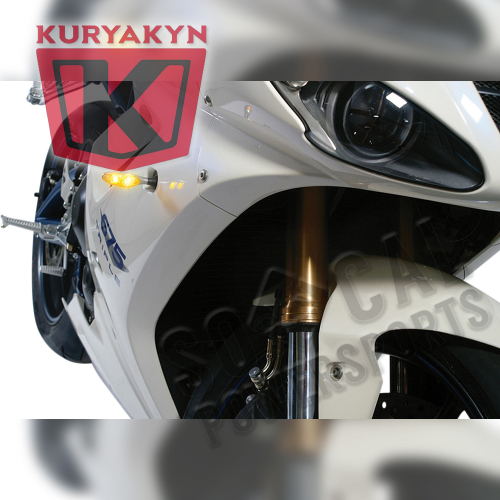 Kuryakyn - Kuryakyn Micro/Rhombus Marker Light - Front - Chrome Housing - Amber - 2536