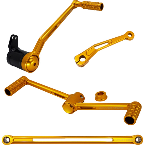 Arlen Ness - Arlen Ness SpeedLiner Foot Control Kit with Heel/Toe Shifter - Gold - 420-101