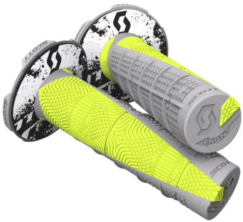 Scott USA - Scott USA Deuce II MX/ATV Grips - Gray/Neon Yellow - 219627-5776