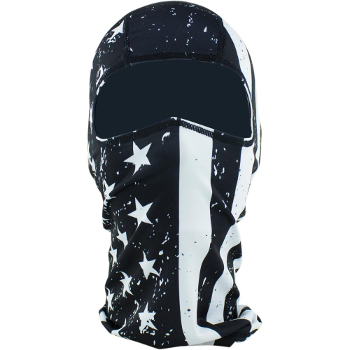 Zan Headgear - Zan Headgear Polyester Balaclava - WBP091 - Black and White Flag - OSFM