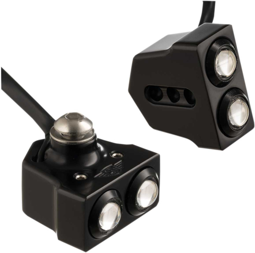 Joker Machine - Joker Machine Rat Eye LED Side Mounted Turn Signals - Black/Red - 05-208-RB