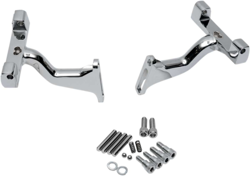 Drag Specialties - Drag Specialties Raised Passenger Floorboard Mounts - Chrome - P17-0407C