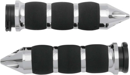 Avon Grips - Avon Grips Spike Air Cushioned Grips - Chrome - AIR-90-CH-SPK