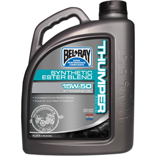 Bel-Ray - Bel-Ray Thumper Racing Synthetic Ester Blend 4T Engine Oil - 15W50 - 4L. - 99530-B4LW