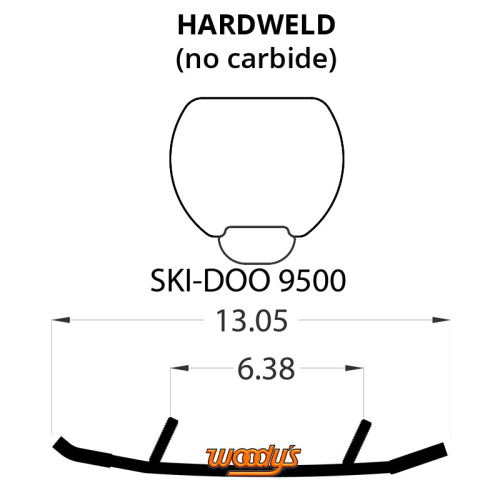 Woodys - Woodys Top-Stock Hard Surface Bar Carbide Runners - HSD-9500