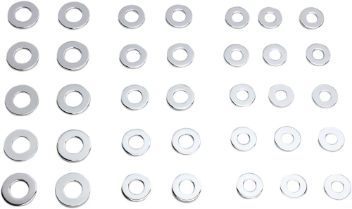 Drag Specialties - Drag Specialties Chrome Flat Washer Kit - MPBDR6