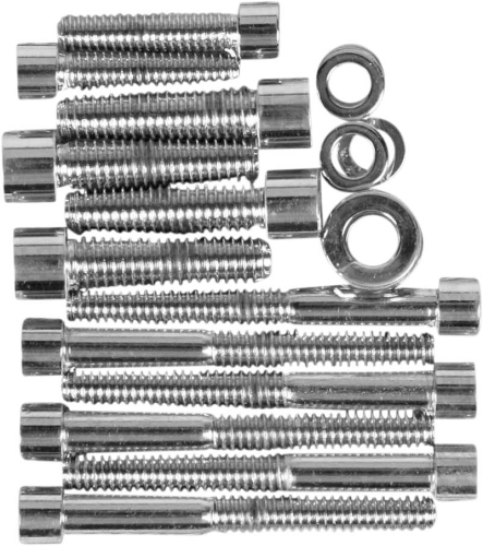 Drag Specialties - Drag Specialties Transmission Side Cover Chrome Socket-Head Bolt Set - Smooth - MK344S