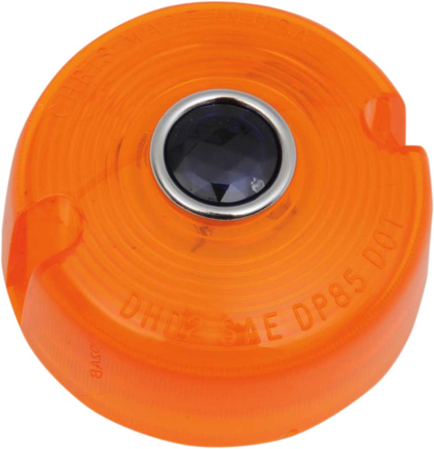 Chris Products - Chris Products Turn Signal Lens - Amber with Blue Dot - DHD2AB