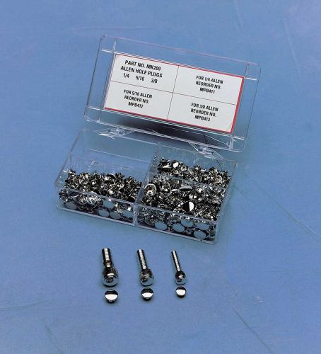 Drag Specialties - Drag Specialties Chrome Steel End Plug Assortment Kit - MK209