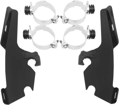 Memphis Shades - Memphis Shades Trigger-Lock Mount Kit for Batwing Fairing - Black - MEM8999