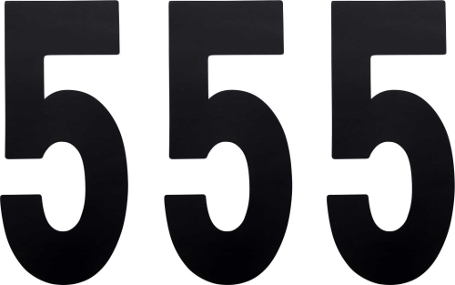 Factory Effex - Factory Effex Standard Numbers 8in. - Black - No. 5 - 02-4475