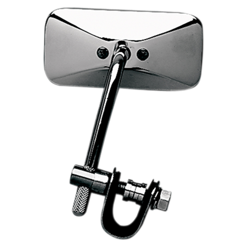 Emgo - Emgo Universal Clamp-On Mirror - Classic, Die-Cast, for 7/8in. Bars Either - 20-34822
