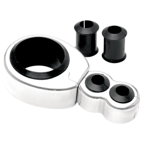 Motion Pro - Motion Pro Cable Clamp - 1in.-1 1/8in. Dual Throttle/Clutch - Chrome - 11-0044