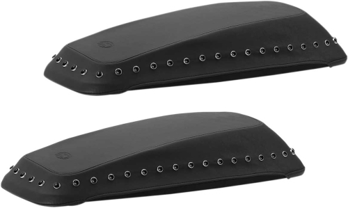 Mustang - Mustang Saddlebag Lid Cover - Black Studs - 77624