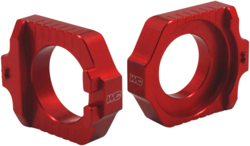 Works Connection - Works Connection Elite Axle Blocks Kit - Red - 17-255
