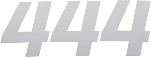 DCOR - DCOR Race Series Individual Numbers 4in. - No.4 - White - 45-34-4
